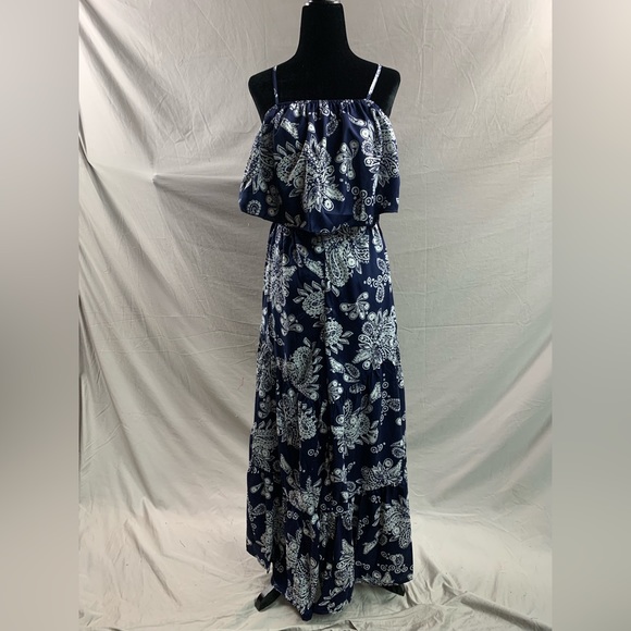 Blue Paisley Print Cami Top & Ruffle Hem Pants - Picture 7 of 8